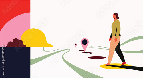 Sustainable Personal Pace and Balanced Productivity Concept illustration