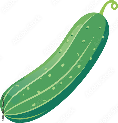 Minimal cucumber icon, clean food icon