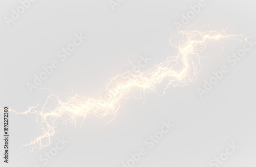 Neon-yellow lightning streaks flow smoothly, twisting dynamically with glowing electric arcs. Sparks flicker vividly along the luminous path. Perfect for high-speed or sci-fi designs. PNG