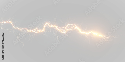 Bright yellow lightning streaks twist and branch, forming radiant neon trails. Sparks flicker vividly, enhancing motion and energy. Perfect for futuristic or sci-fi designs. PNG