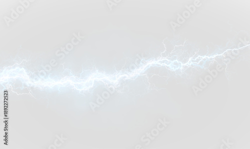 Bright blue lightning streaks crackle across the dark sky, leaving glowing electric trails. Sparks and energy arcs enhance intensity. Perfect for dramatic storm visuals. PNG