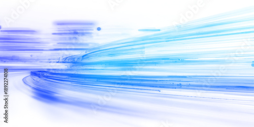 Blue motion trail stretches rapidly, leaving a clean luminous streak. Flowing light enhances depth and futuristic energy. Perfect for high-speed visual effects.vector