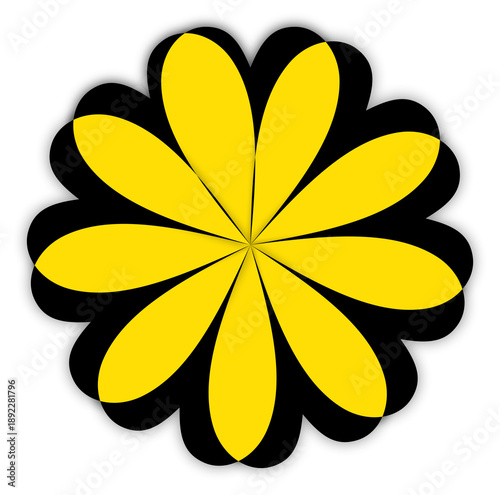 A lovely flower illustration with ligh shadow .