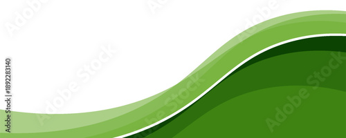 Abstract vector green banner background. Graphic design banner pattern background template with dynamic curve shapes, vector illustration