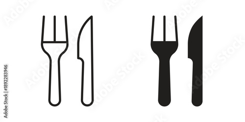 Cutlery icon symbol design template. Vector 10 eps.