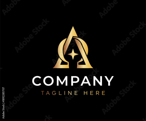 Alpha Omega logo design Vector