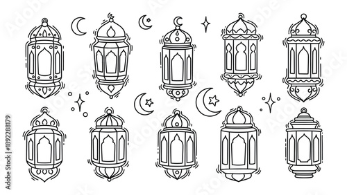 Radiant Lanterns: A collection of meticulously designed lanterns, each exuding its own unique charm and elegance, creating a captivating visual spectacle.