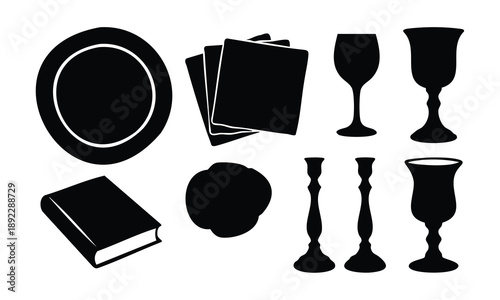 Passover silhouette set bundle passover silhouette religious objects symbols