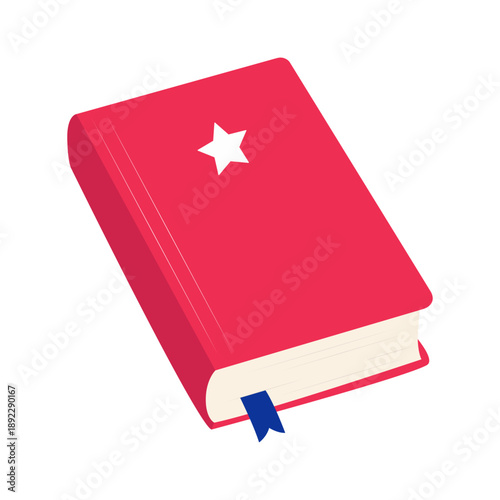 Red Hardcover Book Star