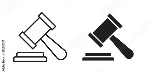Gavel icon symbol design template. Vector 10 eps.