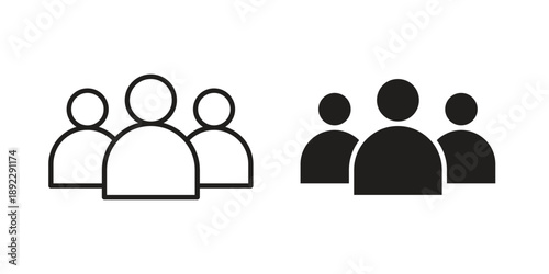 Group icon symbol design template. Vector 10 eps.