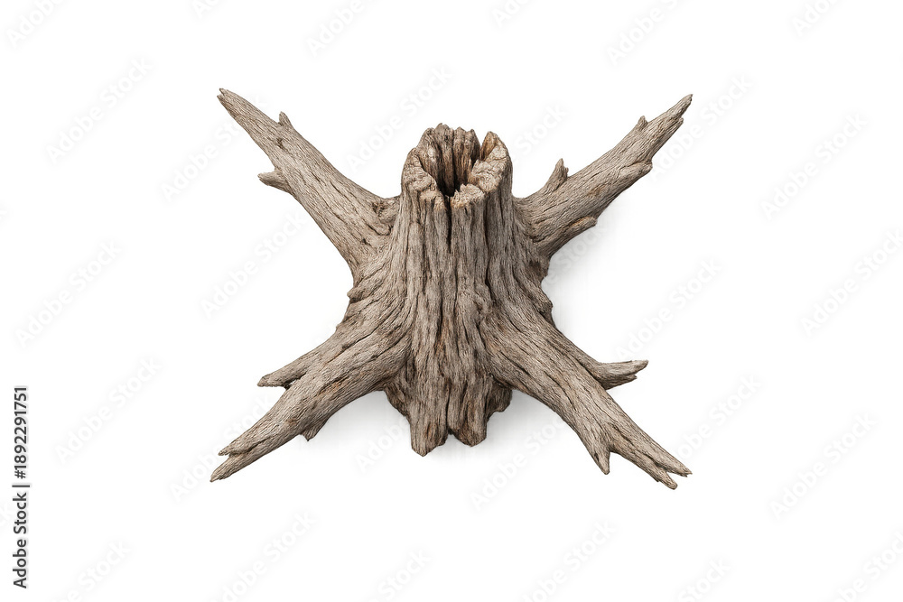 Fototapeta premium Realistic 3d depiction of a detailed tree stump with textures and shadows