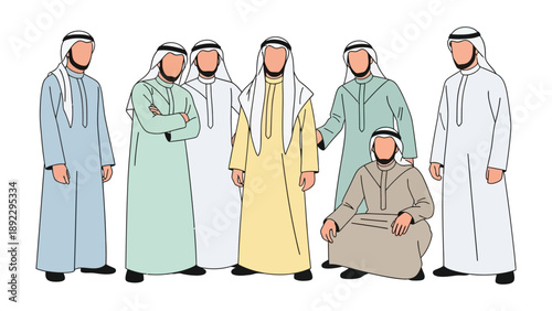 Cultural Gathering: Illustration depicting a group of people from a specific culture. The scene is filled with a sense of unity and shared identity.