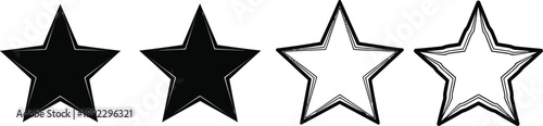 A rating system with two filled and two empty stars