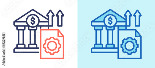 Monetary Policy whiteblue icon