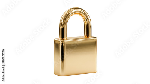 Luxury gold lock icon representing privacy and data protection.