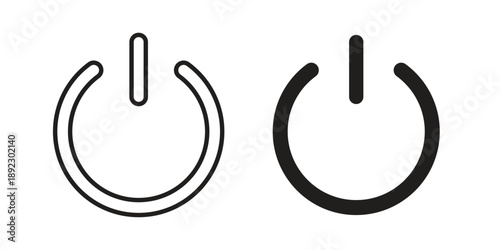 Power button icon symbol design template. Vector 10 eps.