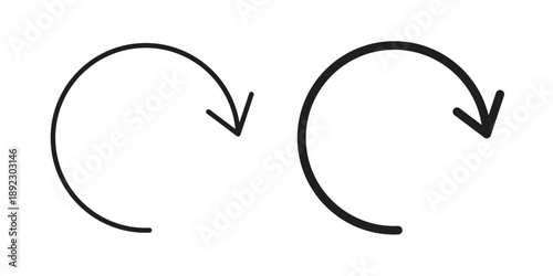 Reset icon symbol design template. Vector 10 eps.