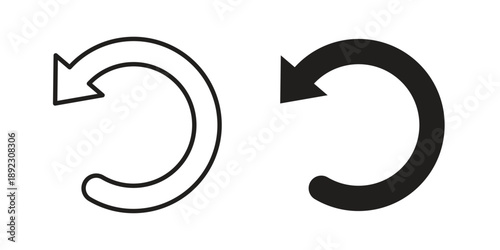 Undo icon symbol design template. Vector 10 eps.
