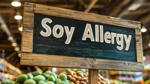 A simple sign "Soy Allergy"...