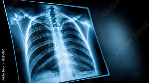 Collapsed lung medical x ray