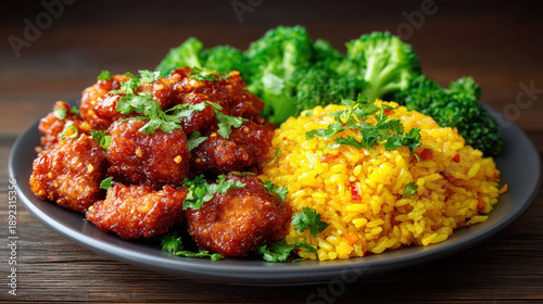 General Tso chicken with br...