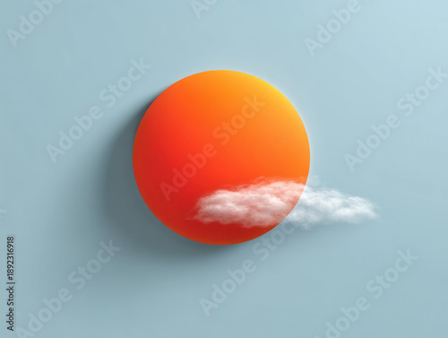 Sun on white background
