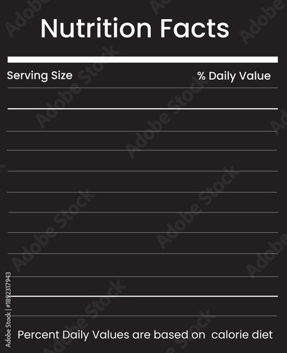 Health Nutrition Facts & Daily Values Nutrition Facts Calories Vitamins & Mineral Health & Nutrition Information Chart	
