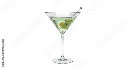 Martini with Olives and Skewer