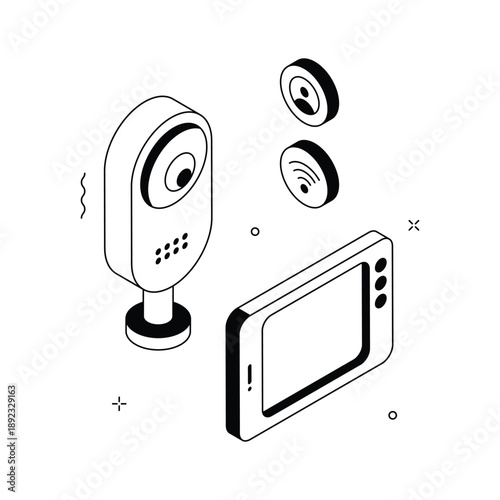 A visually engaging isometric illustration of centralized security controller