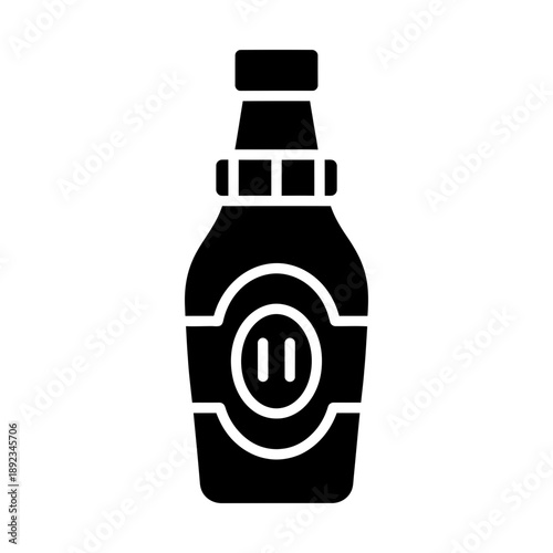 condiment bottle glyph icon