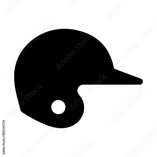baseball batting helmet glyph icon
