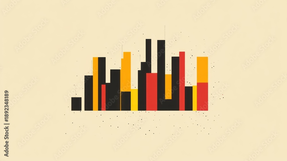 Fototapeta premium Abstract city skyline graphic