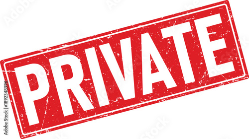 Distressed Red Private Stamp Resource for Design, Security, and Confidentiality Projects