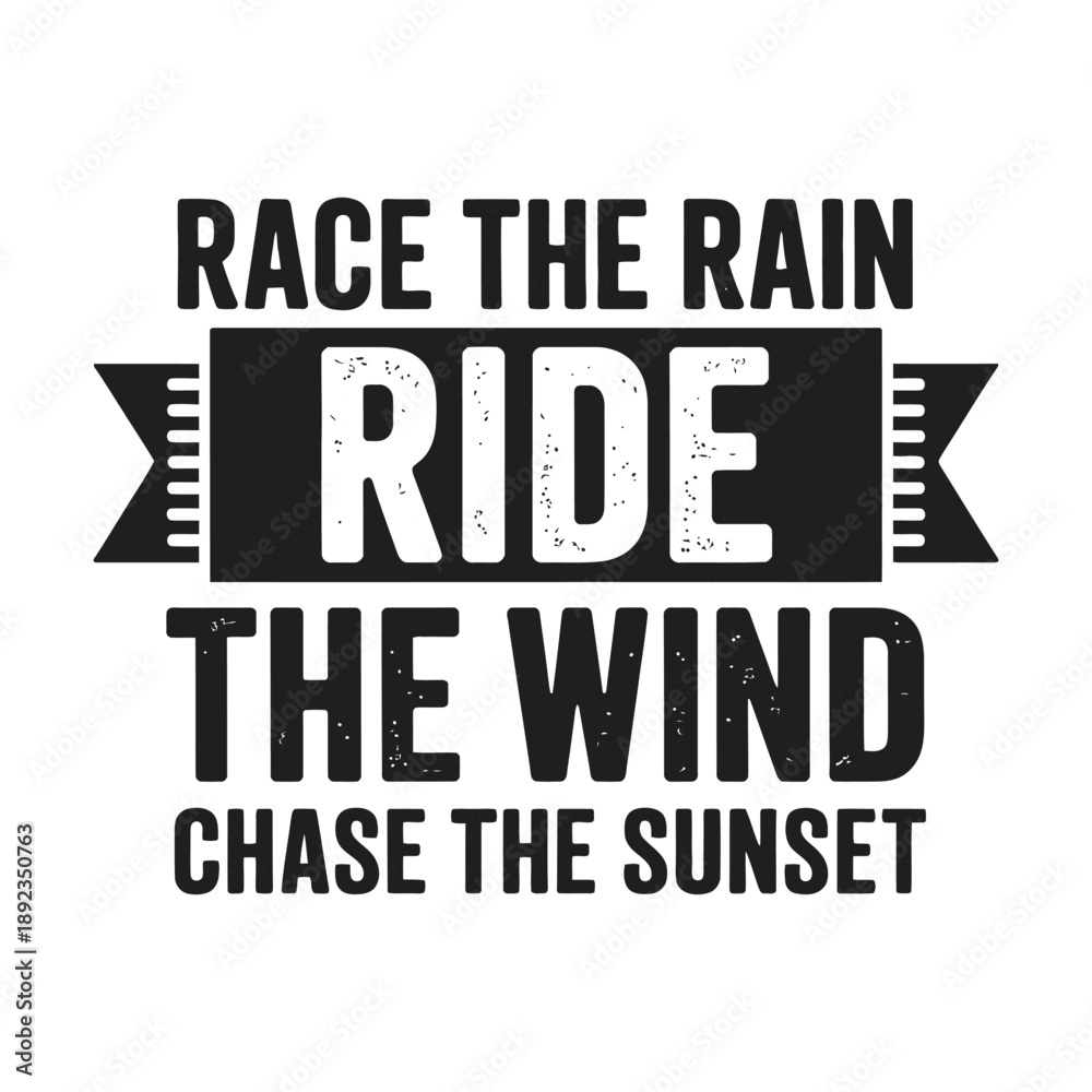 Fototapeta premium Vintage Biker Quote Typography 