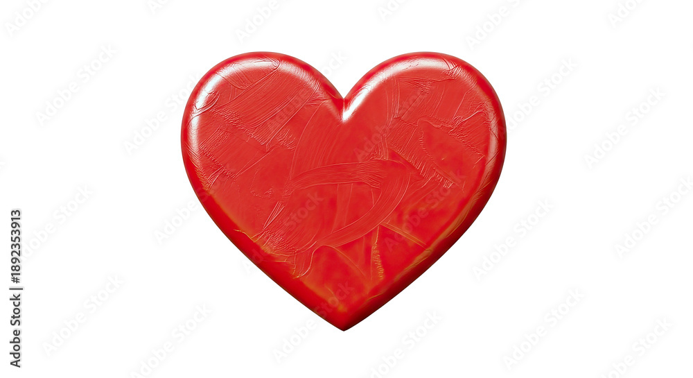 Fototapeta premium Red Heart with Textured Surface