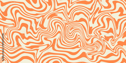Groovy hippie 70s backgrounds. Waves, swirl, twirl pattern