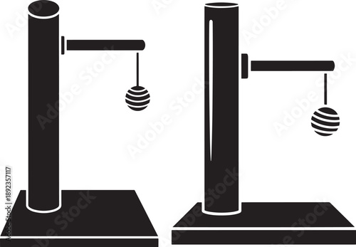 Cat scratcher silhouette pet furniture playing toy