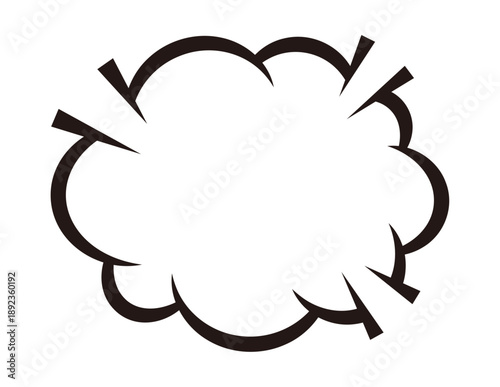 Speech bubble material with radial lines effect