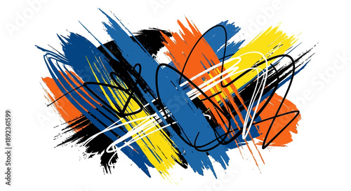 Abstract graphic representation of a whisk, clean vector art for food concepts and kitchen tool design, white background