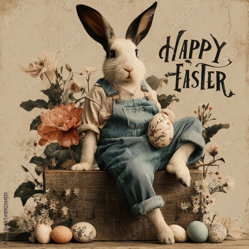 Greeting cards aesthetic vintage happy easter