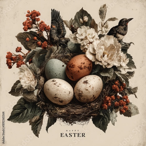 Greeting cards aesthetic vintage happy easter