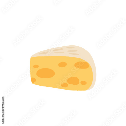 Flat vector dairy and cheese products set isolated on white background. Milk, butter, eggs, cream, yogurt, cottage cheese, parmesan, cheddar, blue cheese, cheese cubes, dairy food collection