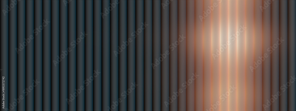 Obraz premium Vertical stripes with gradient light effect on the right side