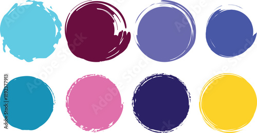 Vibrant color palette with eight distinct hues