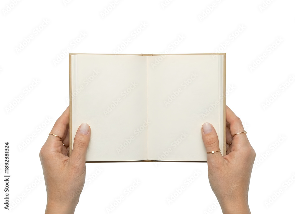 Obraz premium hand holding blank book