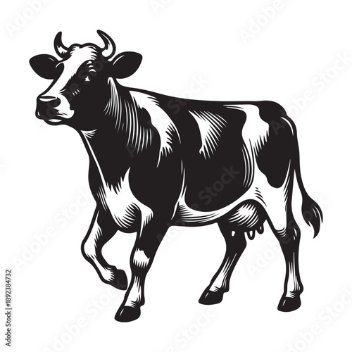 Trotting cow svg 