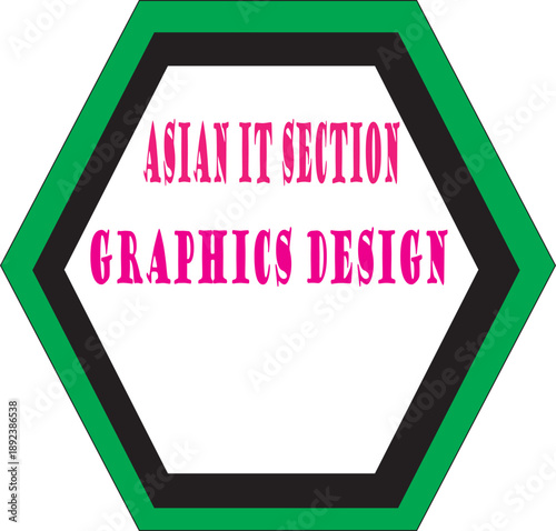 Asian it section graphics design color of teal ,black and whit logo 