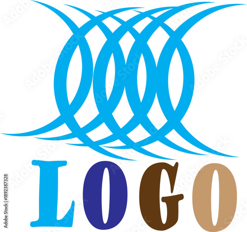 deep sky blue color logo design