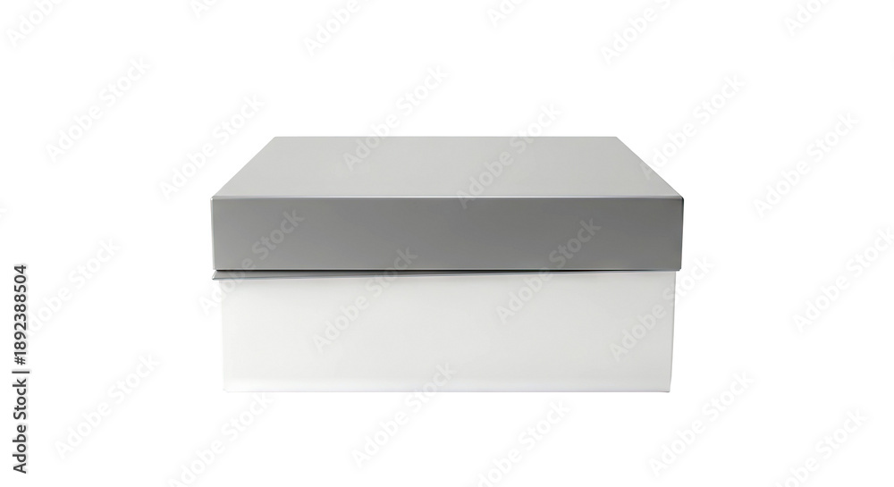 Fototapeta premium Two-tone square box with lid